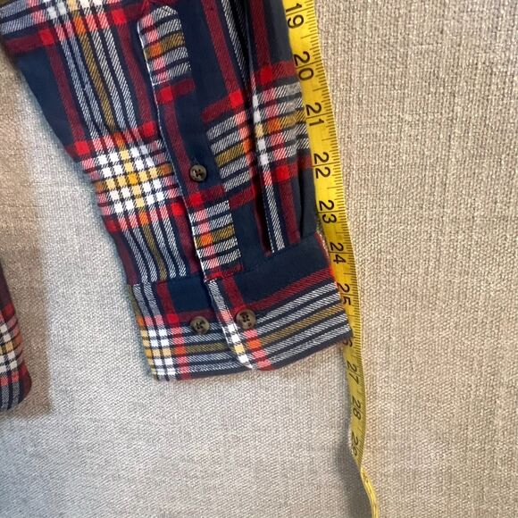 Saddlebred Tartan Flannel Casual Button Up Shirt Mens Size Large L Blue/Red - Picture 8 of 8